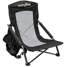 Low-Sitting Folding Camping Chair (Color: Black)