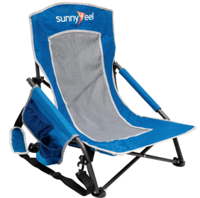 Low-Sitting Folding Camping Chair (Color: Blue)