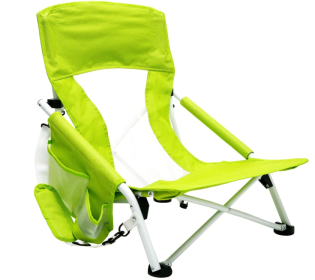 Low-Sitting Folding Camping Chair (Color: Light Green)