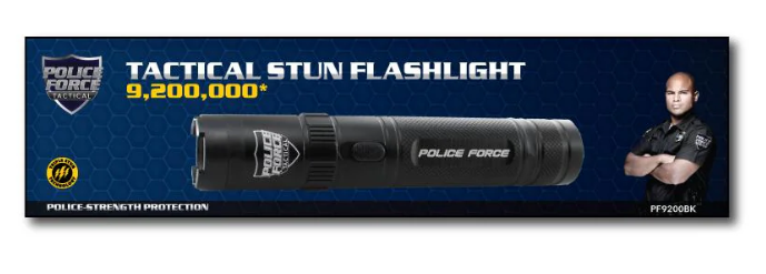 Tactical 9,200,000* Stun Flashlight (Color: Black)