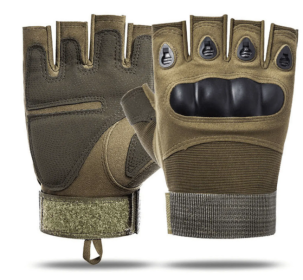 Tactical Fingerless Gloves (Color & Size: Color: Green, Size XL)