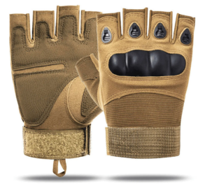 Tactical Fingerless Gloves (Color & Size: Color: Tan, Size M)