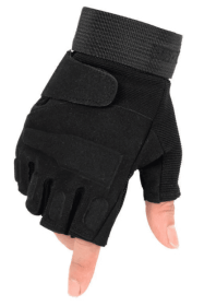 Tactical Military Combat Gloves with Hard Knuckles (Color Size & Style: Color: Black, Size: XL, Style: Half-Finger)