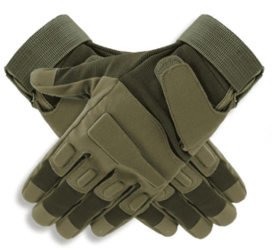 Tactical Military Combat Gloves with Hard Knuckles (Color Size & Style: Color: Green, Size: XL, Style: Full-Finger)