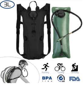 Tactical Hydration 3L Water Bladder Backpack (Color: Black)