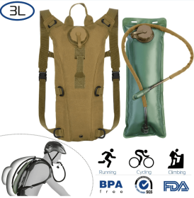 Tactical Hydration 3L Water Bladder Backpack (Color: Khaki)