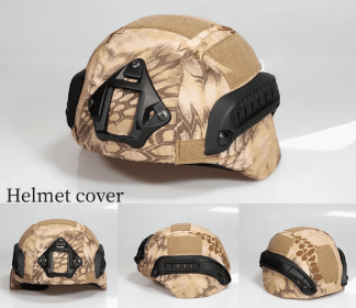 Military Tactical Helmet Cover (Color: Desert Python)