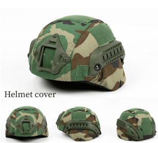 Military Tactical Helmet Cover (Color: Four Color Jungle)