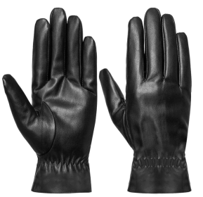 Unisex Leather Winter Gloves (Size: L)