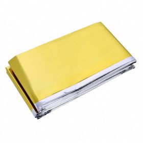 Windproof Mylar Emergency Blanket (Color: Golden)