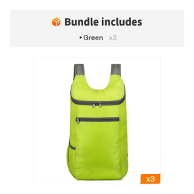 Lightweight Outdoor Backpack (Color: Green*3)