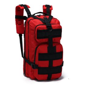 30L Outdoor Tactical Military Backpack (Color: Red)