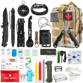 SOS Emergency Survival Kit (200 Pcs) (Color: CP)