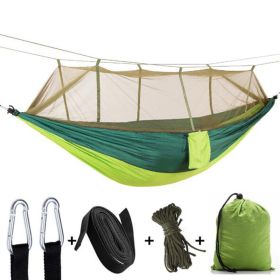 Camping Hammock with Mosquito Net (Color: Green)