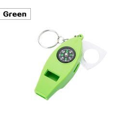 4 In 1 Emergency Survival Whistle (Color: Green)