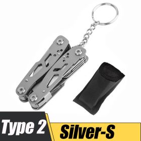 Multifunction Stainless Steel Multi-tool Pocket Knife (Color: Silver-S)