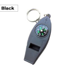 4 In 1 Emergency Survival Whistle (Color: Black)