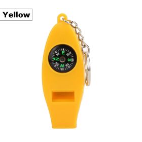 4 In 1 Emergency Survival Whistle (Color: Yellow)