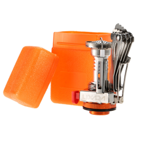 Portable Backpacking Stove With Piezo Ignition (Color: Orange)