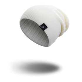 COKK Knitted Beanie Women's Hat (Color: White)