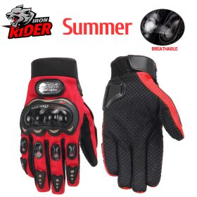 Thermo Grip Insulated Motorcycle Gloves (Color: Summer MCS-01C Red)