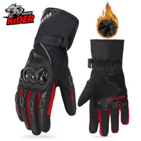 Thermo Grip Insulated Motorcycle Gloves (Color: WN-01 Red Gloves)