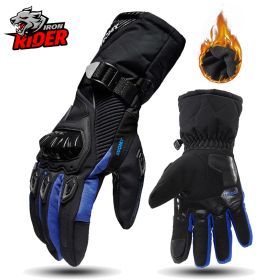 Thermo Grip Insulated Motorcycle Gloves (Color: WP-02 Blue Gloves)