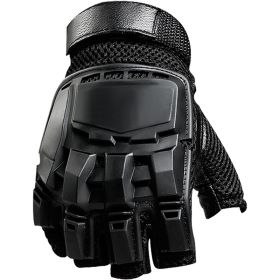 Armored Fingerless Gloves (Color: Half Finger Black)