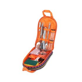 Camping Utensil Cookware Kit (Color: Orange)