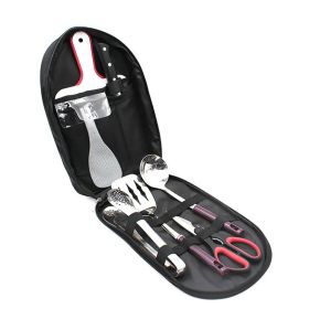 Camp Kitchen Cooking Utensil Set (8PCs) (Color: Black)