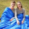 Portable Double-Person Waterproof Sleeping Bag W/ 2 Pillows