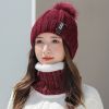 Winter Beanie Hat Scarf Set for Women