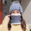 Winter Beanie Hat Scarf Set for Women