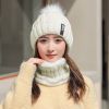 Winter Beanie Hat Scarf Set for Women